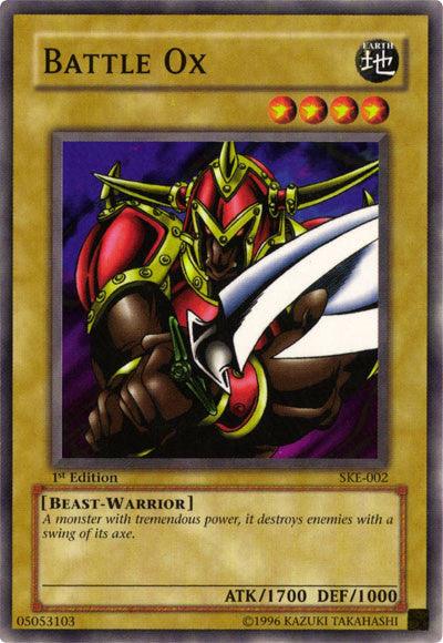 1st Edition, Beast-Warrior, Common, Earth, Normal Monster, Starter Deck: Kaiba Evolution, Unlimited Battle Ox [SKE-002] Common - Trading Card World