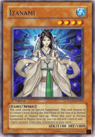 1st Edition, Fairy, Rare, Spirit Monster, The Duelist Genesis, Unlimited, Water Izanami [TDGS-EN083] Rare - Trading Card World