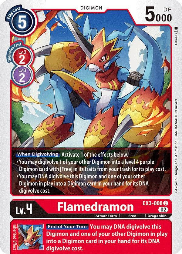 Armor Form, Common, Digimon, Draconic Roar, Dragonkin, EX3-008, Free, Red Flamedramon [EX3-008] [Draconic Roar] - Trading Card World