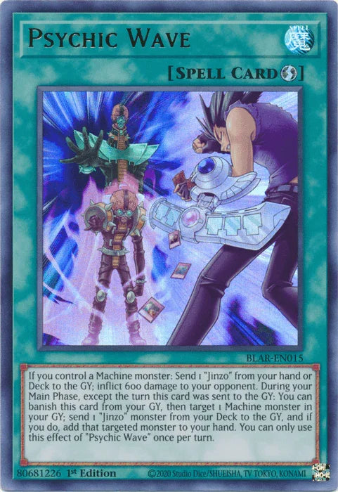 1st Edition, Battles of Legend: Armageddon, Quick Play Spell, Spell, Ultra Rare Psychic Wave [BLAR-EN015] Ultra Rare - Trading Card World