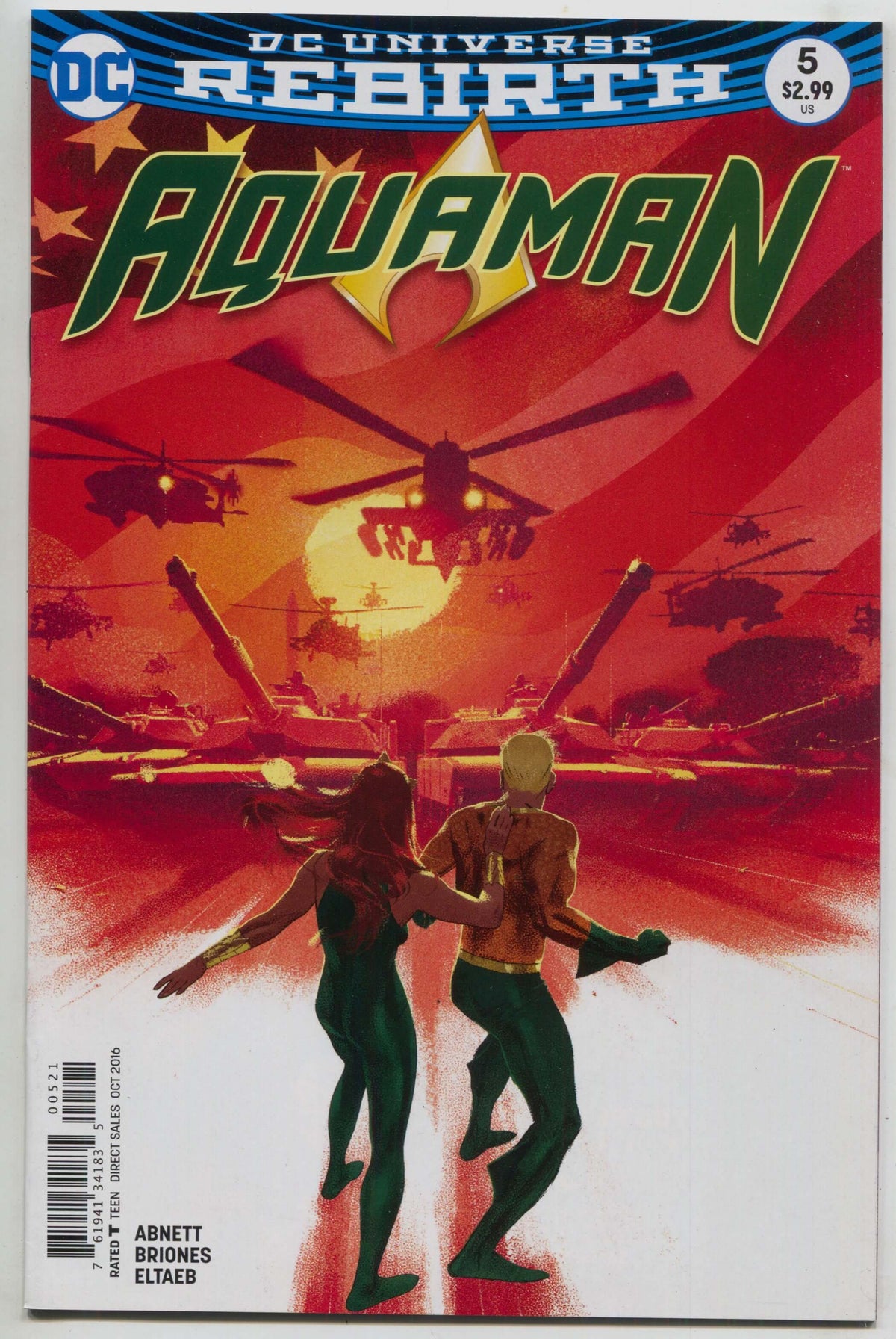 Aquaman 5 B 6th Series DC 2016 NM Joshua Middleton Variant