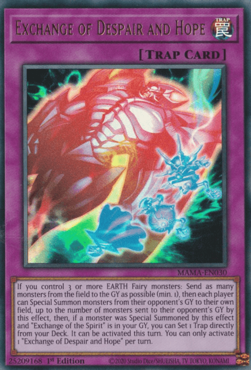 1st Edition, Magnificent Mavens, Normal Trap, Trap, Ultra Rare Exchange of Despair and Hope [MAMA-EN030] Ultra Rare - Trading Card World