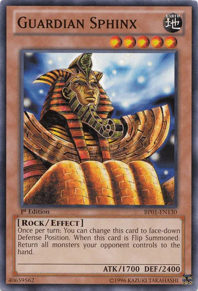 1st Edition, Battle Pack: Epic Dawn, Common, Earth, Effect Monster, Rock, Unlimited Guardian Sphinx [BP01-EN130] Common - Trading Card World