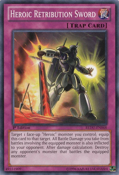 1st Edition, Common, Normal Trap, Return of the Duelist, Trap, Unlimited Heroic Retribution Sword [REDU-EN068] Common - Trading Card World