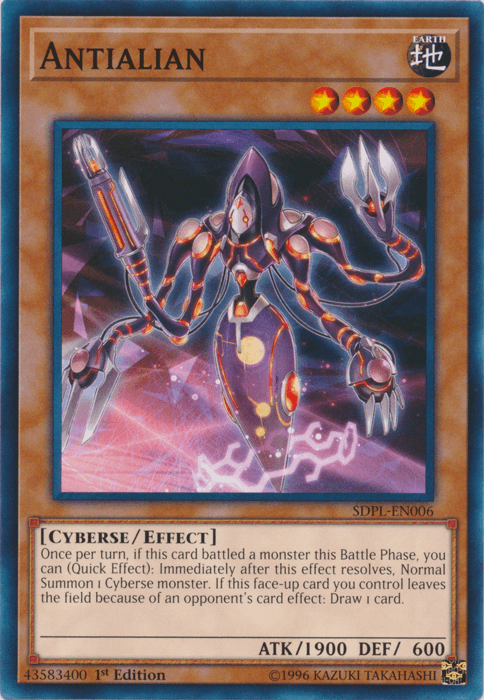 1st Edition, Common, Cyberse, Earth, Effect Monster, Structure Deck: Powercode Link Antialian [SDPL-EN006] Common - Trading Card World