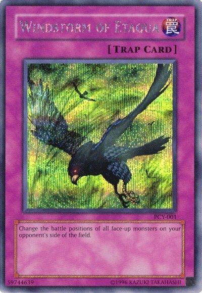 Limited, Normal Trap, Power of Chaos: Yugi the Destiny, Prismatic Secret Rare, Trap Windstorm of Etaqua [PCY-001] Prismatic Secret Rare - Trading Card World
