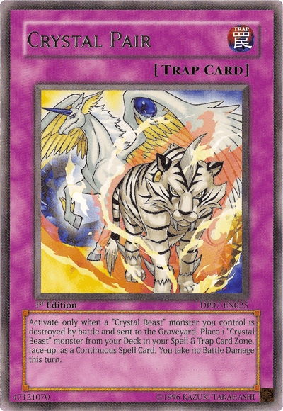 1st Edition, Duelist Pack 7: Jesse Anderson, Normal Trap, Rare, Trap, Unlimited Crystal Pair [DP07-EN025] Rare - Trading Card World