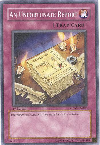 1st Edition, Common, Gladiator's Assault, Normal Trap, Trap, Unlimited An Unfortunate Report [GLAS-EN080] Common - Trading Card World