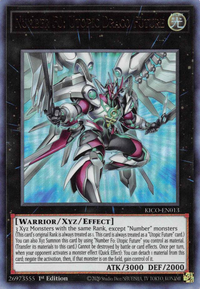 1st Edition, King's Court, Light, Ultra Rare, Warrior, Xyz/Effect monster Number F0: Utopic Draco Future (Ultra Rare) [KICO-EN013] Ultra Rare - Trading Card World