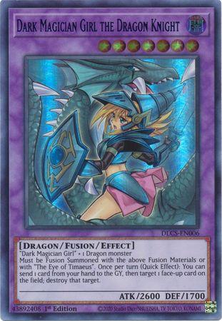 1st Edition, Dark, Dragon, Dragons of Legend: The Complete Series, Fusion/Effect Monster, Ultra Rare Dark Magician Girl the Dragon Knight (Alternate Art) (Green) [DLCS-EN006] Ultra Rare - Trading Card World
