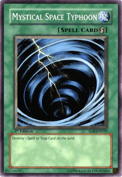 1st Edition, Common, Quick Play Spell, Spell, Structure Deck: Lord of the Storm, Unlimited Mystical Space Typhoon [SD8-EN019] Common - Trading Card World