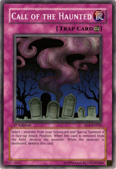 1st Edition, Common, Continuous Trap, Structure Deck: Dragon's Roar, Trap, Unlimited Call of the Haunted [SD1-EN021] Common - Trading Card World