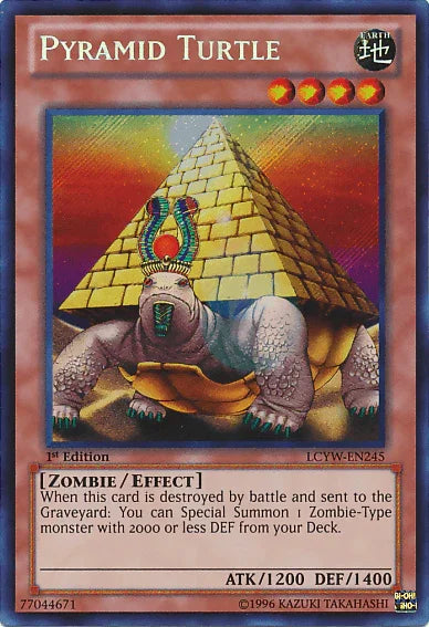1st Edition, Earth, Effect Monster, Legendary Collection 3: Yugi's World, Secret Rare, Unlimited, Zombie Pyramid Turtle [LCYW-EN245] Secret Rare - Trading Card World