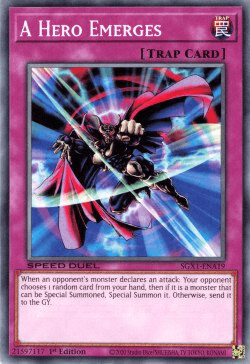 1st Edition, Common, Normal Spell, Speed Duel GX: Duel Academy Box, Trap A Hero Emerges [SGX1-ENA19] Common - Trading Card World