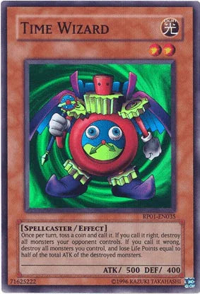 Effect Monster, Light, Retro Pack 1, Spellcaster, Super Rare, Unlimited Time Wizard [RP01-EN035] Super Rare - Trading Card World