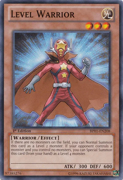 1st Edition, Battle Pack: Epic Dawn, Common, Effect Monster, Light, Unlimited, Warrior Level Warrior [BP01-EN208] Common - Trading Card World