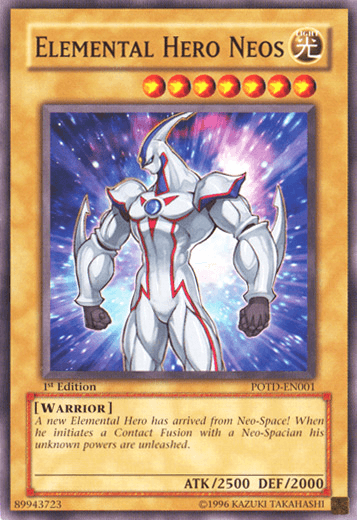 1st Edition, Common, Light, Normal Monster, Power of the Duelist, Unlimited, Warrior Elemental Hero Neos [POTD-EN001] Common - Trading Card World