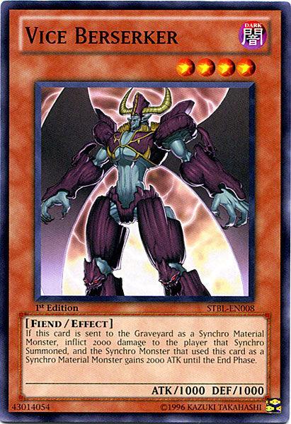 1st Edition, Common, Dark, Effect Monster, Fiend, Starstrike Blast Vice Berserker [STBL-EN008] Common - Trading Card World