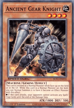 1st Edition, Common, Earth, Effect Monster, Machine, Speed Duel GX: Duel Academy Box Ancient Gear Knight [SGX1-END10] Common - Trading Card World