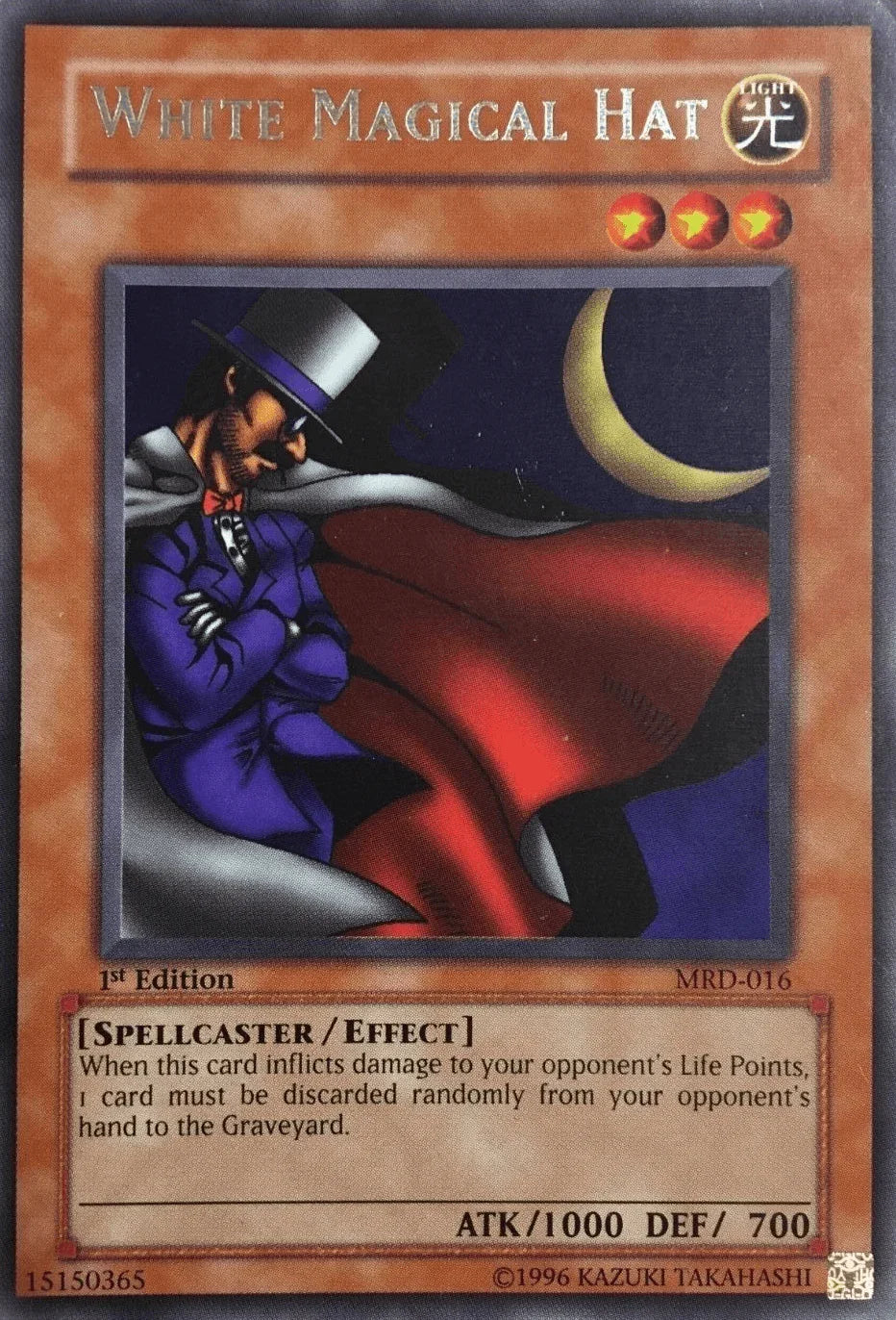 1st Edition, Effect Monster, Light, Metal Raiders, Rare, Spellcaster, Unlimited White Magical Hat [MRD-016] Rare - Trading Card World