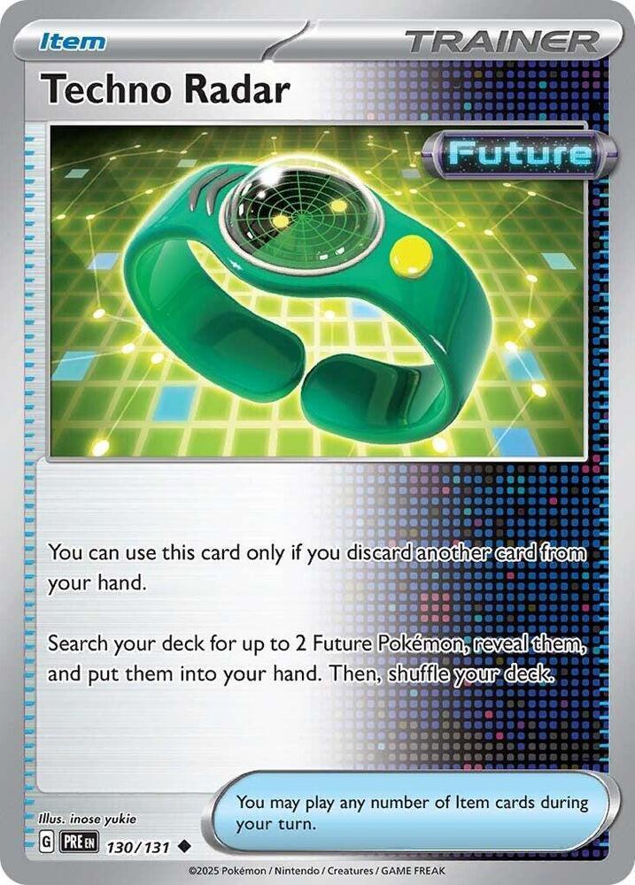 130, Item, Normal, Reverse Holofoil, Scarlet & Violet: Prismatic Evolutions, Uncommon Techno Radar (130/131) [Scarlet & Violet: Prismatic Evolutions] - Trading Card World