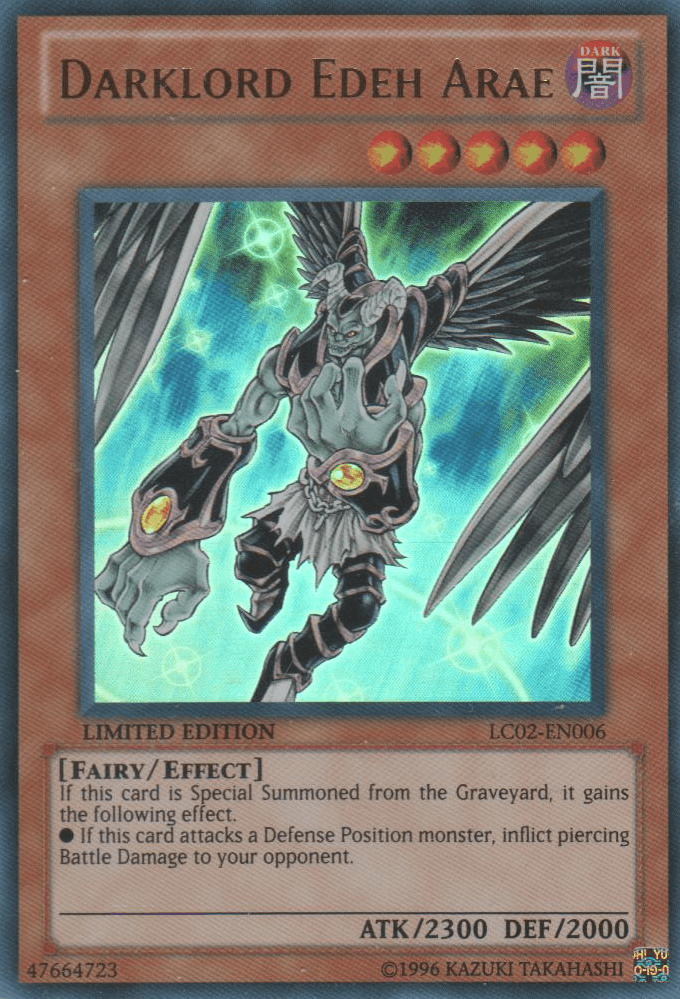 Dark, Effect Monster, Fairy, Legendary Collection 2, Limited, Ultra Rare Darklord Edeh Arae [LC02-EN006] Ultra Rare - Trading Card World