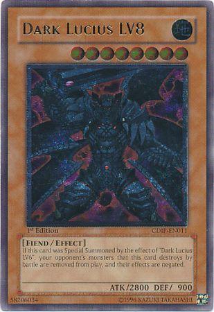 1st Edition, Cyberdark Impact, Earth, Effect Monster, Fiend, Ultimate Rare, Unlimited Dark Lucius LV8 [CDIP-EN011] Ultimate Rare - Trading Card World