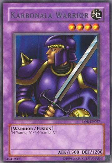 Earth, Fusion Monster, Rare, The Legend of Blue Eyes White Dragon, Unlimited, Warrior Karbonala Warrior [LOB-EN067] Rare - Trading Card World