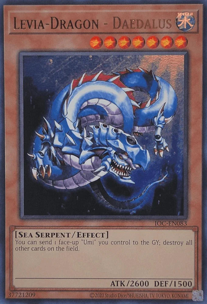 Effect Monster, Invasion of Chaos (25th Anniversary Edition), Sea Serpent, Ultra Rare, Unlimited, Water Levia-Dragon - Daedalus (25th Anniversary) [IOC-EN083] Ultra Rare - Trading Card World