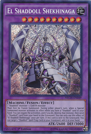 1st Edition, Earth, Fusion/Effect Monster, Machine, Secret Rare, The New Challengers, Unlimited El Shaddoll Shekhinaga [NECH-EN049] Secret Rare - Trading Card World