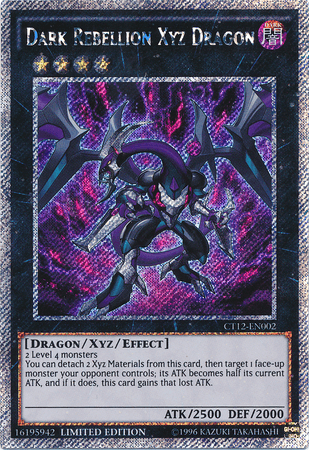 2015 Mega-Tins, Dark, Dragon, Limited, Secret Rare, Xyz/Effect Monster Dark Rebellion Xyz Dragon [CT12-EN002] Secret Rare - Trading Card World