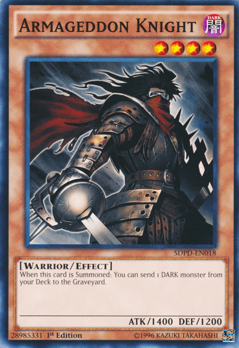 1st Edition, Common, Dark, Effect Monster, Structure Deck: Pendulum Domination, Warrior Armageddon Knight [SDPD-EN018] Common - Trading Card World