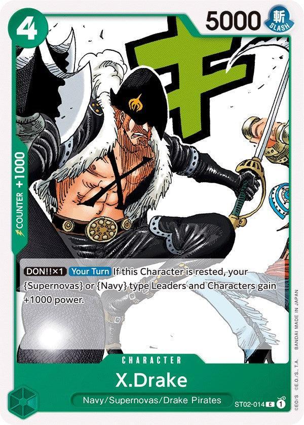 Character, Common, Drake Pirates, Navy, Starter Deck: Worst Generation, Starter Decks, Supernovas X.Drake [Starter Deck: Worst Generation] - Trading Card World