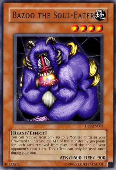 Beast, Dark Beginning 2, Earth, Effect Monster, Rare, Unlimited Bazoo the Soul-Eater [DB2-EN003] Rare - Trading Card World
