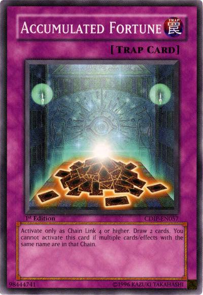 1st Edition, Common, Cyberdark Impact, Normal Trap, Trap, Unlimited Accumulated Fortune [CDIP-EN057] Common - Trading Card World