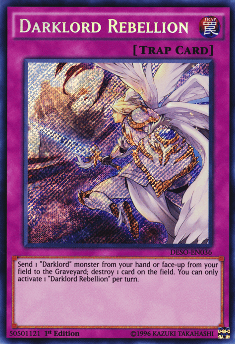 1st Edition, Destiny Soldiers, Normal Trap, Secret Rare, Trap Darklord Rebellion [DESO-EN036] Secret Rare - Trading Card World