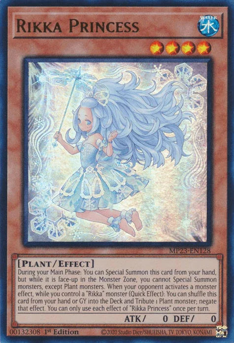1st Edition, Dueling Heroes Collectors Tin - Mega Pack (25th Anniversary Edition), Effect Monster, Plant, Ultra Rare, Water Rikka Princess [MP23-EN128] Ultra Rare - Trading Card World