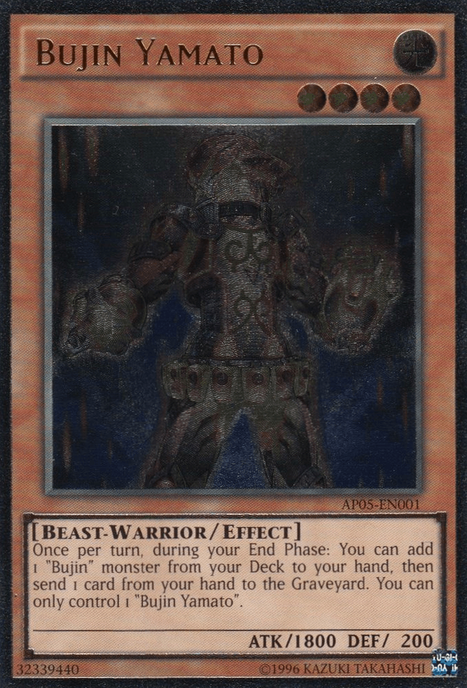 Astral Pack 5, Beast-Warrior, Effect Monster, Light, Ultimate Rare, Unlimited Bujin Yamato [AP05-EN001] Ultimate Rare - Trading Card World