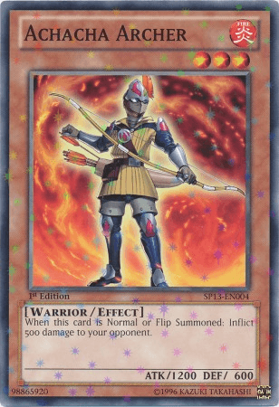 1st Edition, Effect Monster, Fire, Star Pack 2013, Starfoil Rare, Unlimited, Warrior Achacha Archer [SP13-EN004] Starfoil Rare - Trading Card World