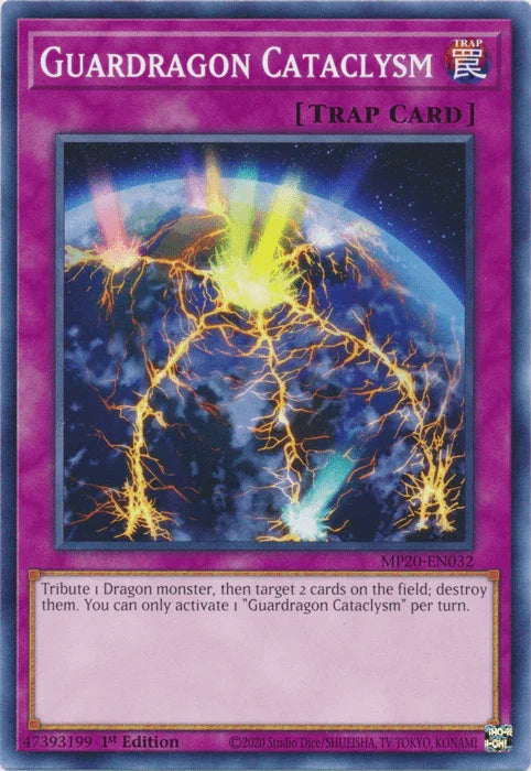 1st Edition, 2020 Tin of Lost Memories, Common, Normal Trap, Trap Guardragon Cataclysm [MP20-EN032] Common - Trading Card World