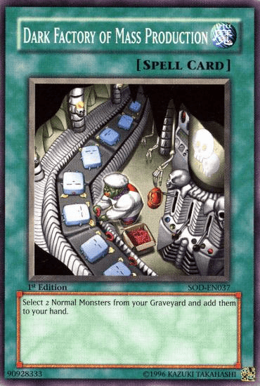 1st Edition, Common, Normal Spell, Soul of the Duelist, Spell, Unlimited Dark Factory of Mass Production [SOD-EN037] Common - Trading Card World