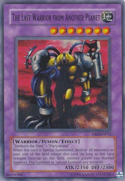 Dark Beginning 2, Earth, Fusion/Effect Monster, Super Rare, Unlimited, Warrior The Last Warrior from Another Planet [DB2-EN012] Super Rare - Trading Card World