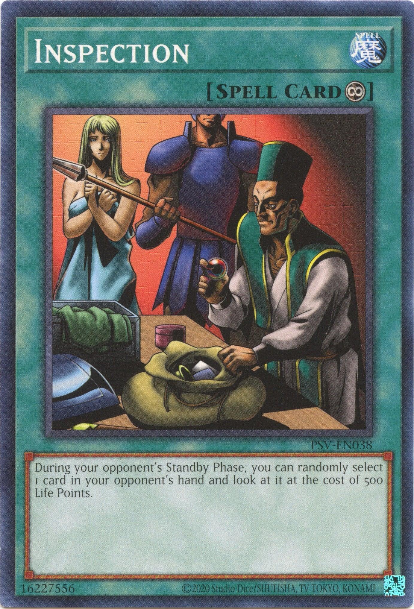 Common, Continuous Spell, Pharaoh's Servant (25th Anniversary Edition), Spell, Unlimited Inspection (25th Anniversary) [PSV-EN038] Common - Trading Card World