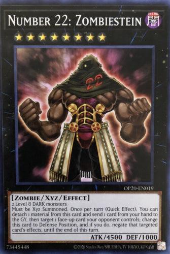 Common, Dark, OTS Tournament Pack 20, Unlimited, Xyz/Effect Monster, Zombie Number 22: Zombiestein [OP20-EN019] Common - Trading Card World
