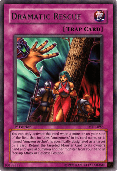 1st Edition, Magician's Force, Normal Trap, Rare, Trap, Unlimited Dramatic Rescue [MFC-097] Rare - Trading Card World