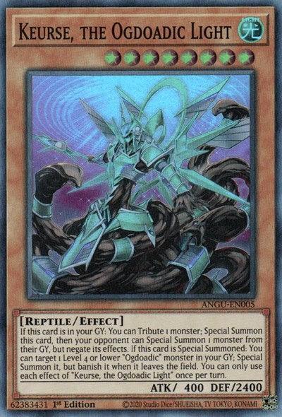 1st Edition, Ancient Guardians, Effect Monster, Light, Reptile, Super Rare Keurse, the Ogdoadic Light (Super Rare) [ANGU-EN005] Super Rare - Trading Card World