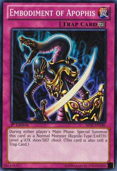 1st Edition, Battle Pack 2: War of the Giants, Continuous Trap, Mosaic Rare, Trap, Unlimited Embodiment of Apophis [BP02-EN180] Mosaic Rare - Trading Card World