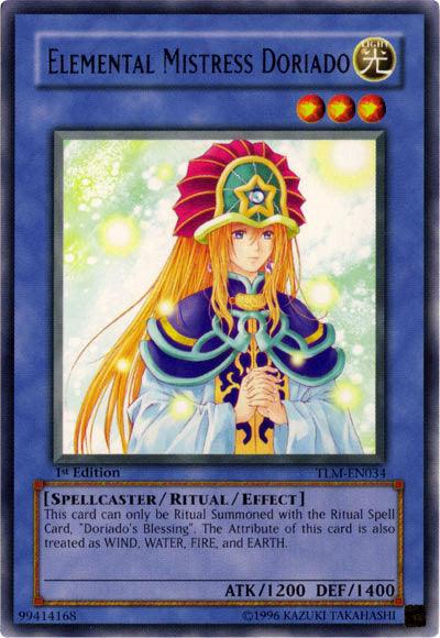 1st Edition, Light, Rare, Ritual/Effect Monster, Spellcaster, The Lost Millennium, Unlimited Elemental Mistress Doriado [TLM-EN034] Rare - Trading Card World