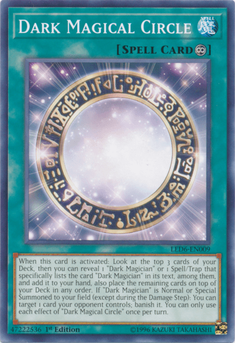 1st Edition, Common, Continuous Spell, Legendary Duelists: Magical Hero, Spell, Unlimited Dark Magical Circle [LED6-EN009] Common - Trading Card World