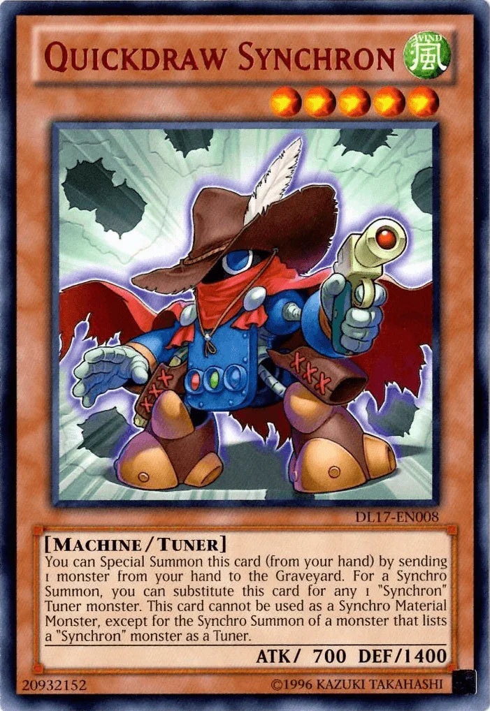 Duelist League Promo, Machine, Rare, Tuner Monster, Unlimited, Wind Quickdraw Synchron (Red) [DL17-EN008] Rare - Trading Card World